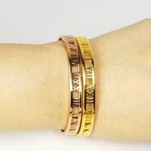 Rose Gold Stainless Steel Number Bracelet NEW